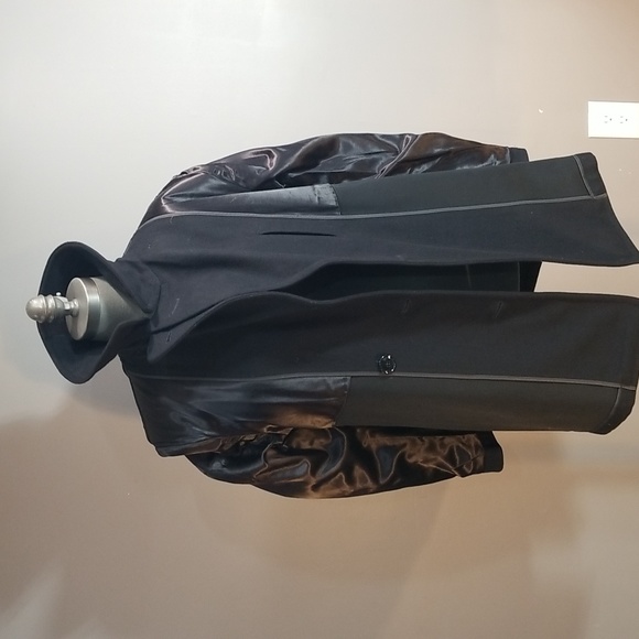 Sterlingwear of Boston Inc. men sz 42 100% wool pea coat black nautical buttons - Picture 9 of 12